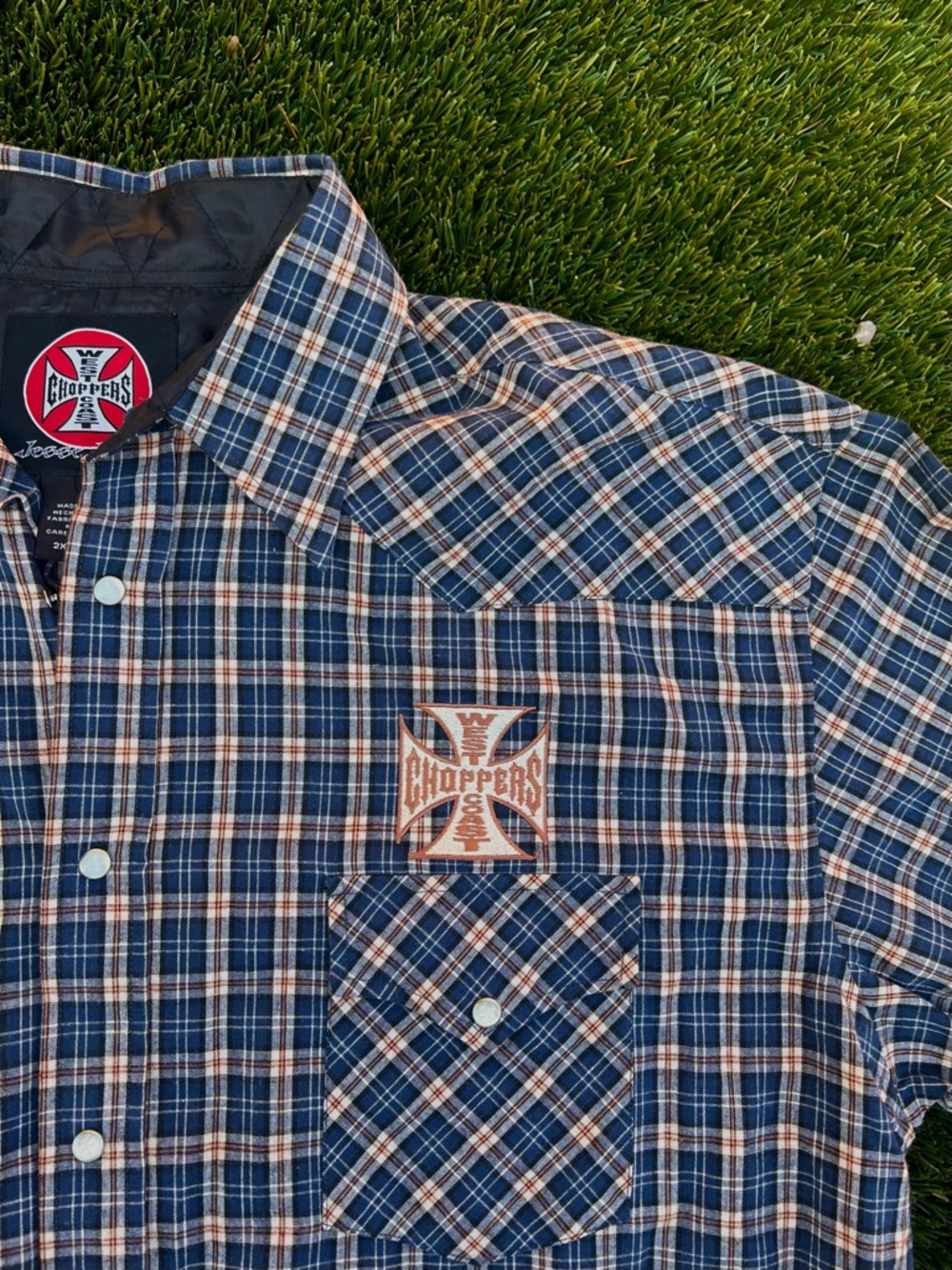 Vintage Y2K West Coast Choppers Flannel Shirt - Jesse James  - NWT